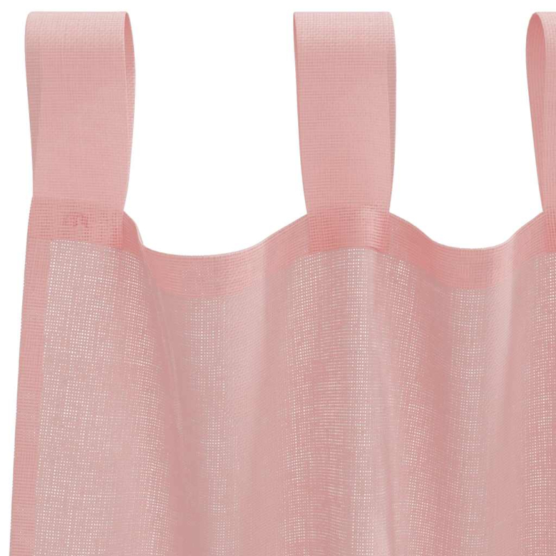 Voile Vorhänge mit Stangentaschen 2 Stk. Rosa