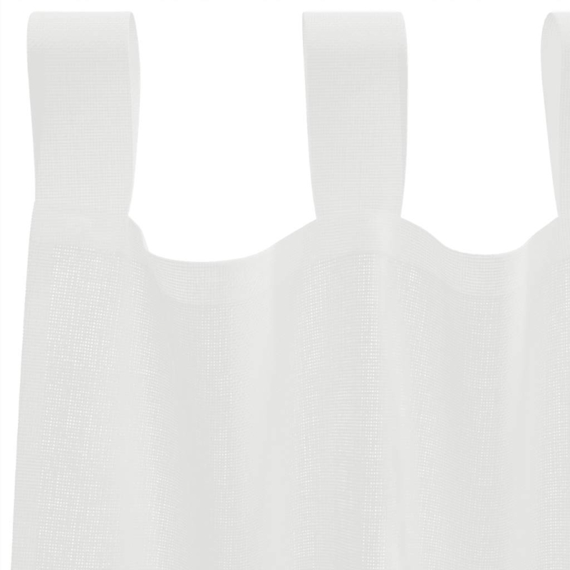 Voile Vorhänge mit Stangentaschen 2 Stk. Weiß