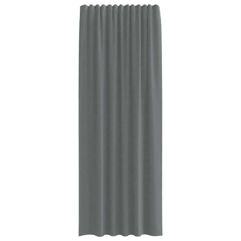Voile Vorhänge mit Schlaufen 2 Stk. Dunkelgrau 140x260 cm