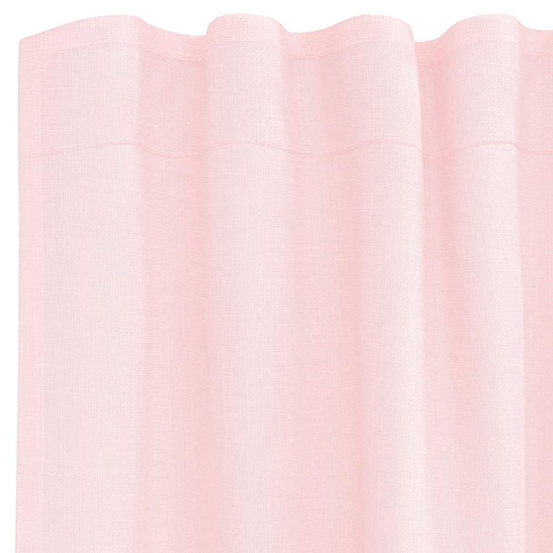 Voile Vorhänge mit Schlaufen 2 Stk. Hellrosa 140x140 cm