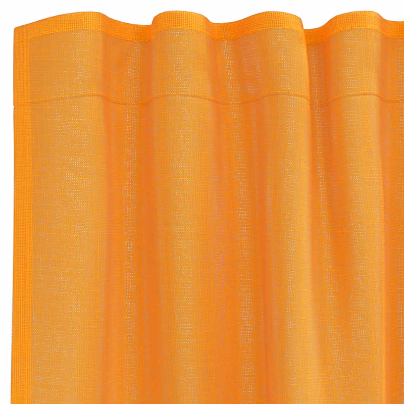 Voile Vorhänge mit Schlaufen 2 Stk. Orange 140x245 cm