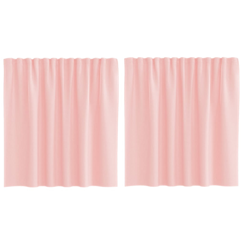 Voile Vorhänge mit Schlaufen 2 Stk. Rosa 140x140 cm