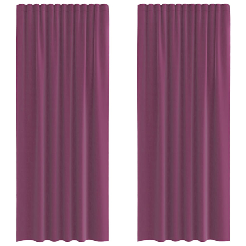 Voile Vorhänge mit Schlaufen 2 Stk. Violett 140x225 cm