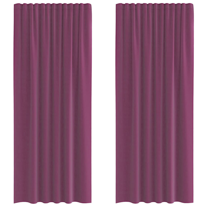 Voile Vorhänge mit Schlaufen 2 Stk. Lila 140x245 cm