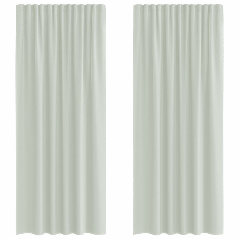 Voile Vorhänge mit Schlaufen 2 Stk. Hellgrau 140x225 cm