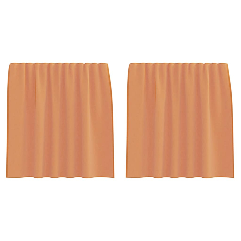 Voile Vorhänge mit Schlaufen 2 Stk. Terrakottarot 140x140 cm