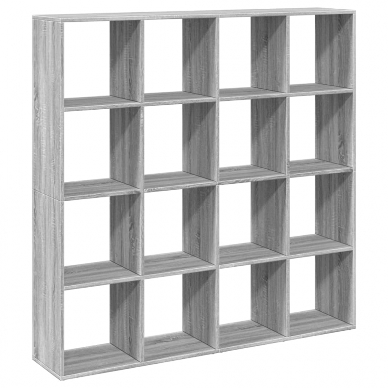 Bücherregal Grau Sonoma 137,5x29x137,5 cm Holzwerkstoff