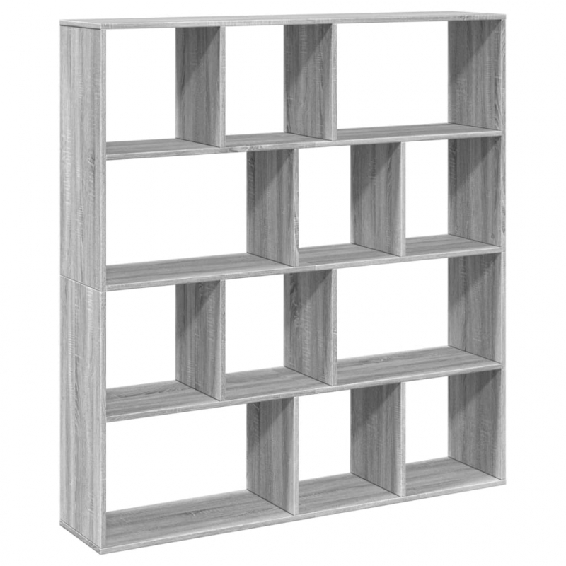 Bücherregal Grau Sonoma 132x29x141,5 cm Holzwerkstoff