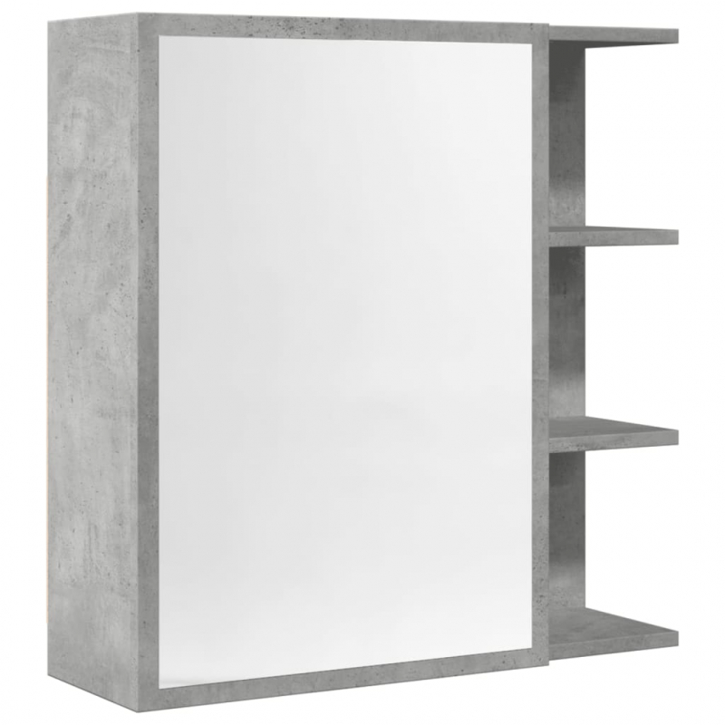 Bad-Spiegelschrank Betongrau 62,5x20,5x64 cm Holzwerkstoff