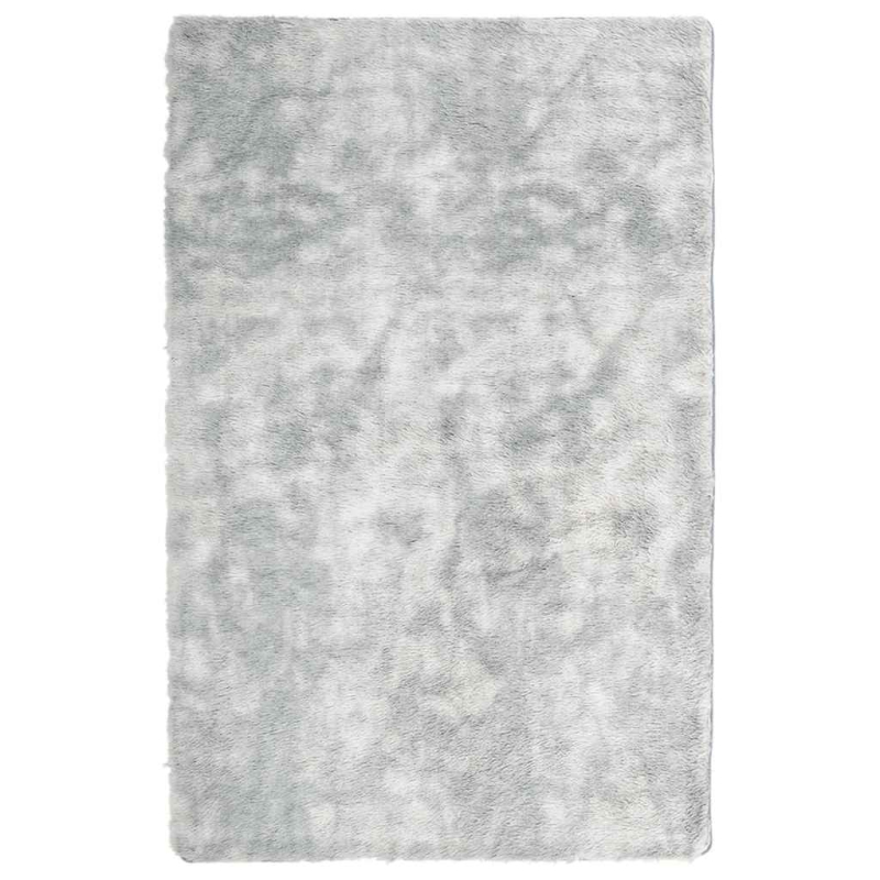 Teppich Shaggy Hochflor NAVARRA Hellgrau 130x200 cm Polyester