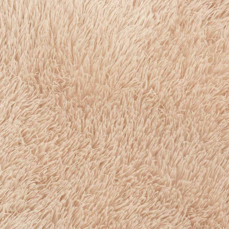 Teppich Shaggy Hochflor NAVARRA Beige 200x200 cm Polyester