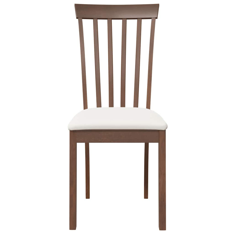 Esszimmerstühle mit Kissen 2 Stk. Braun Massivholz Gummibaum