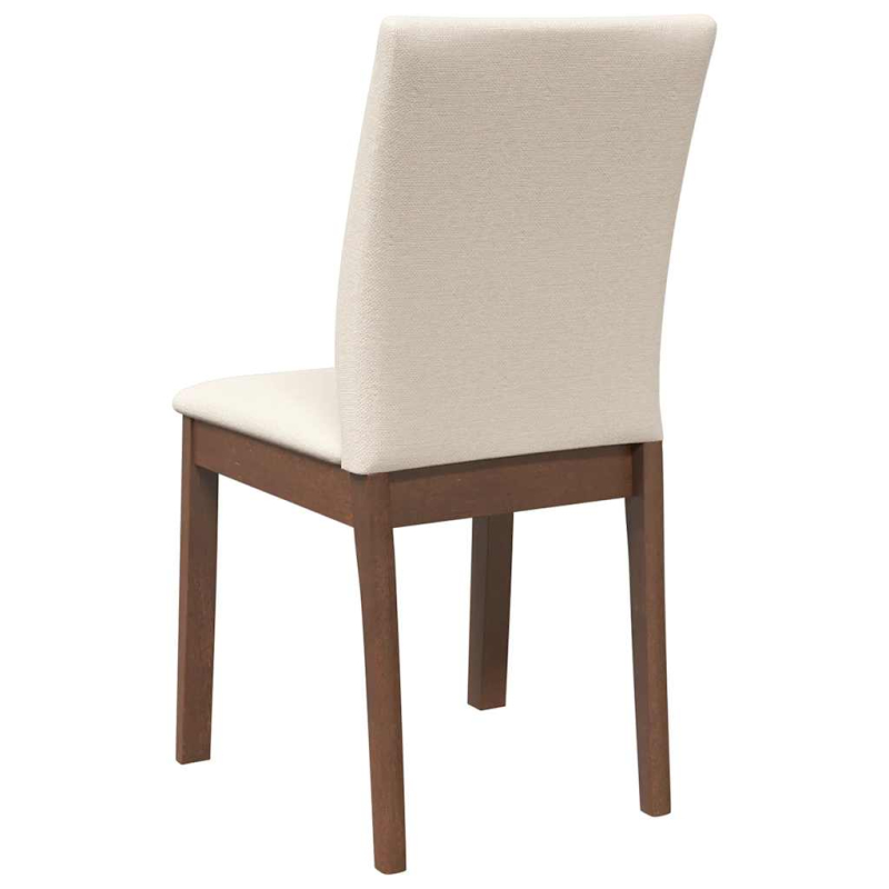 Esszimmerstühle mit Kissen 2 Stk. Braun Massivholz Gummibaum