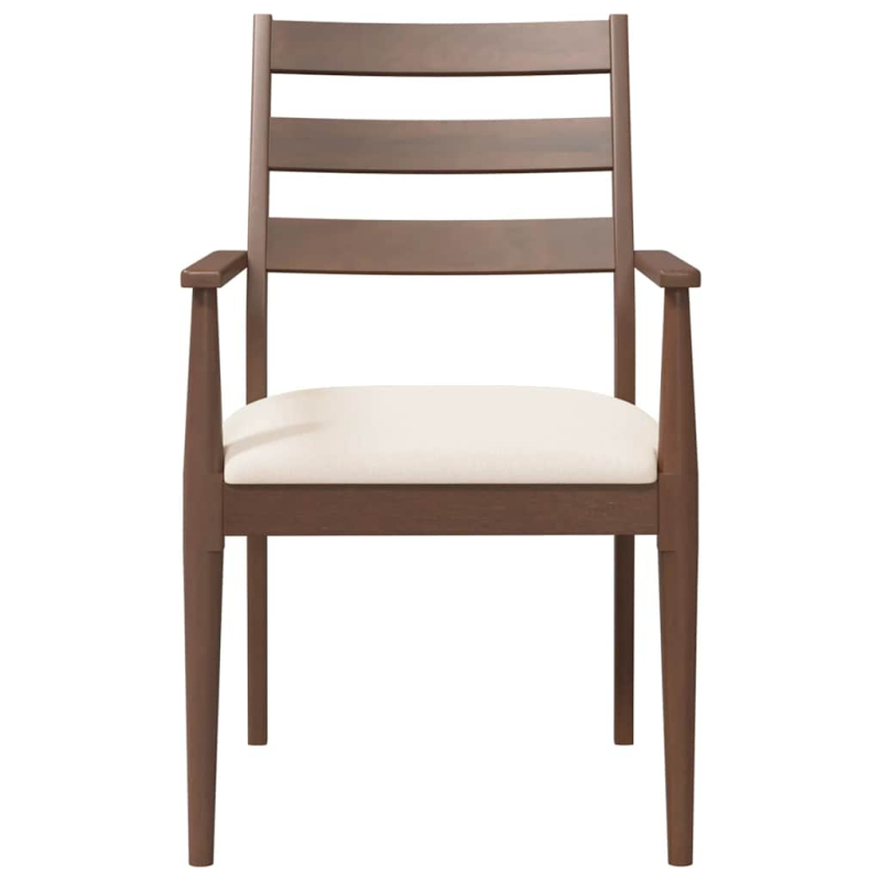 Esszimmerstühle mit Kissen 2 Stk. Braun Massivholz Gummibaum