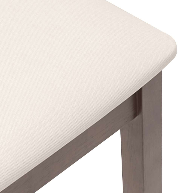 Barhocker mit Kissen 2 Stk. Braun Massivholz Gummibaum