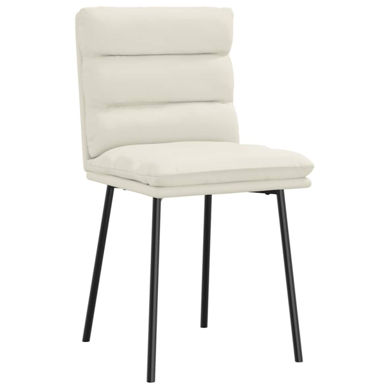 Esszimmerstühle 4 Stk. Creme Samt