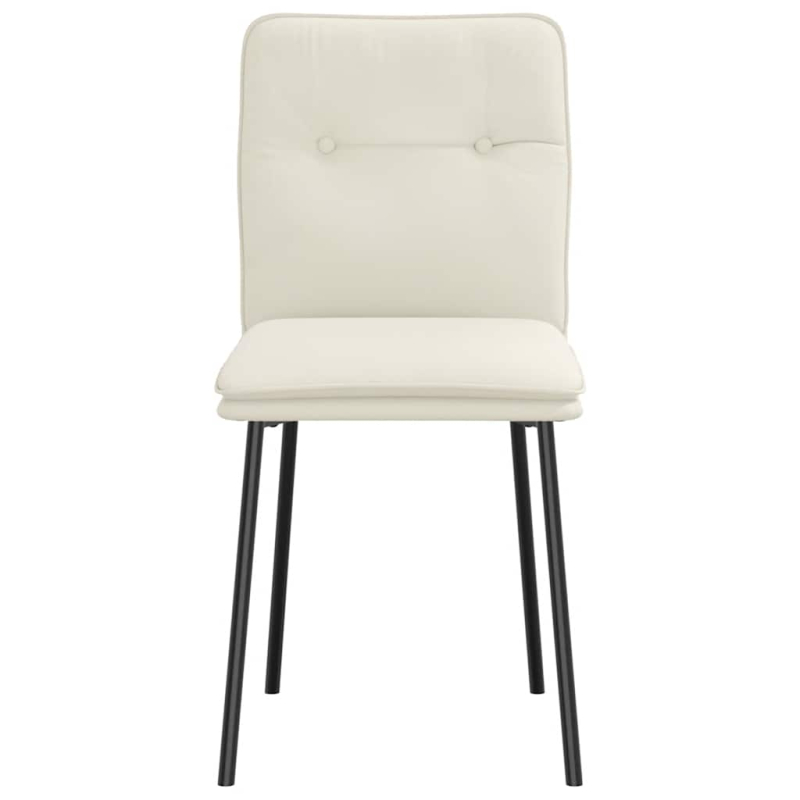 Esszimmerstühle 4 Stk. Creme Samt
