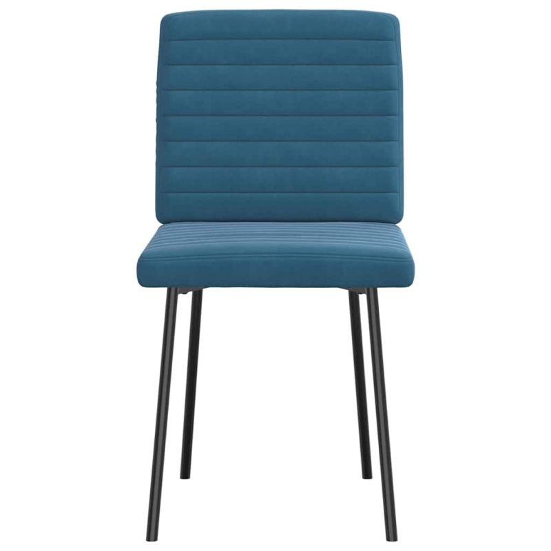Esszimmerstühle 6 Stk. Blau Samt