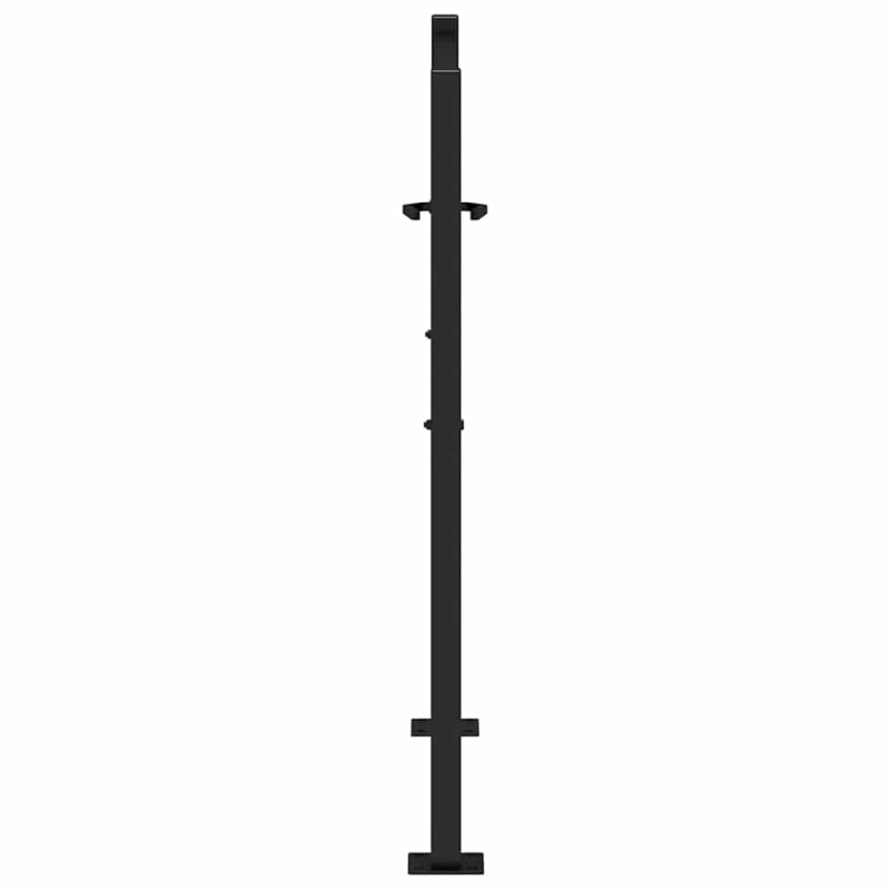 Gartentor Schwarz 105x106 cm Stahl Blatt-Design