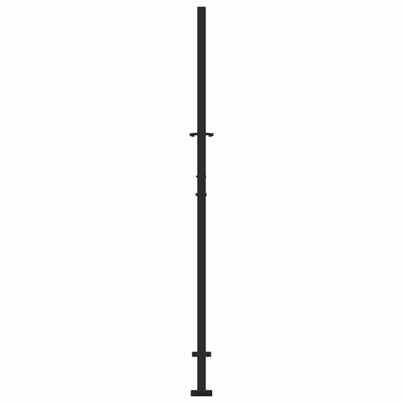 Gartentor Schwarz 105x180 cm Stahl Spurendesign