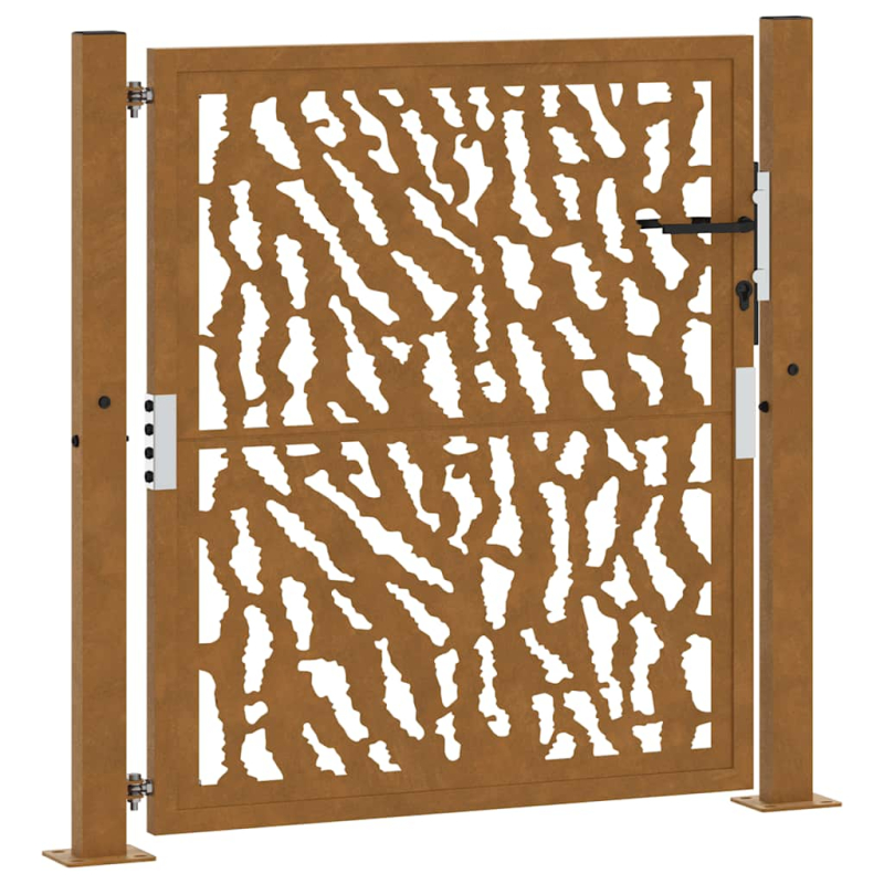 Gartentor 105x105 cm Wetterfester Stahl Spurendesign
