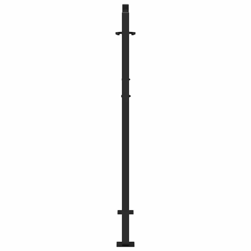 Gartentor Schwarz 105x130 cm Stahl Flammen-Design