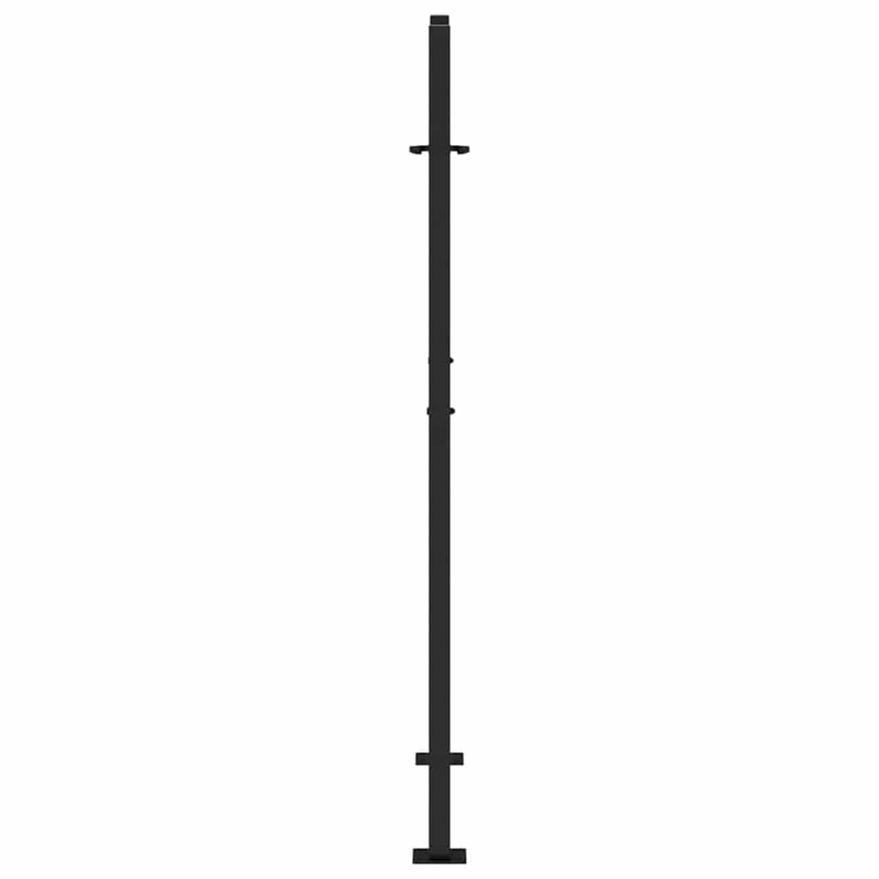Gartentor Schwarz 105x155 cm Stahl Flammen-Design