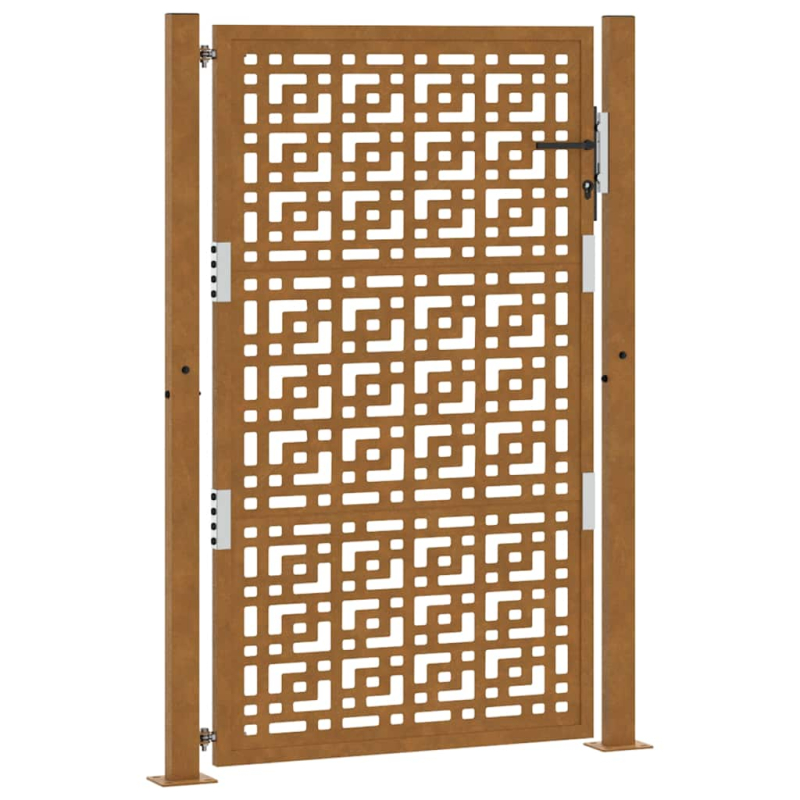 Gartentor 105x155 cm Wetterfester Stahl Kreuz-Design