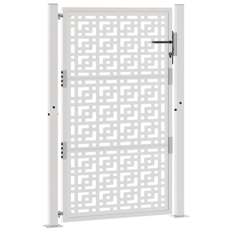 Gartentor 105x155 cm Wetterfester Stahl Kreuz-Design