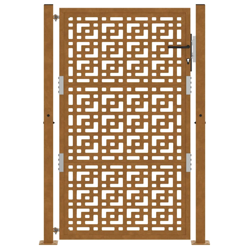Gartentor 105x155 cm Wetterfester Stahl Kreuz-Design