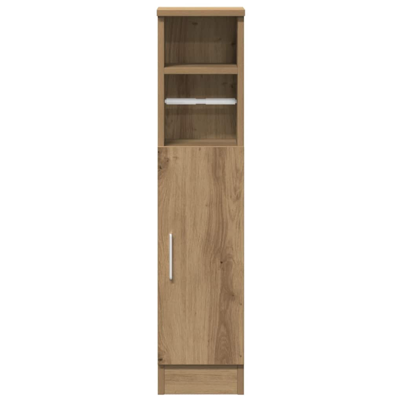 Badezimmerschrank mit Rollenhalter Artisan-Eiche 20,5x22x90 cm