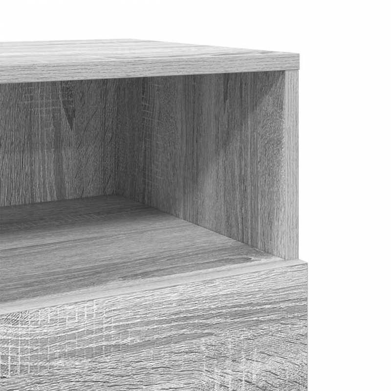 Nachttisch mit 2 Schubladen Grau Sonoma 36x36x68 cm