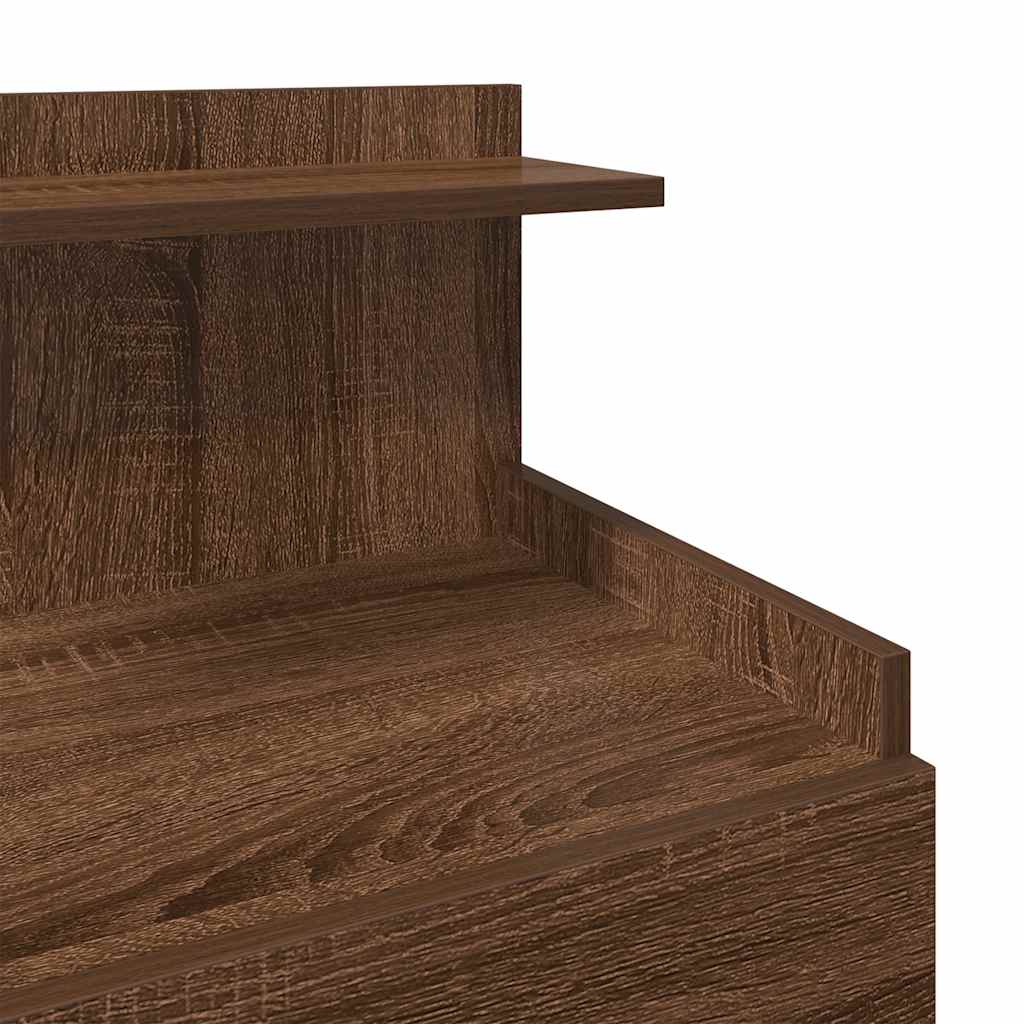 Nachttische 2 Stk. mit 2 Schubladen Braun Eiche 40x36,5x62 cm