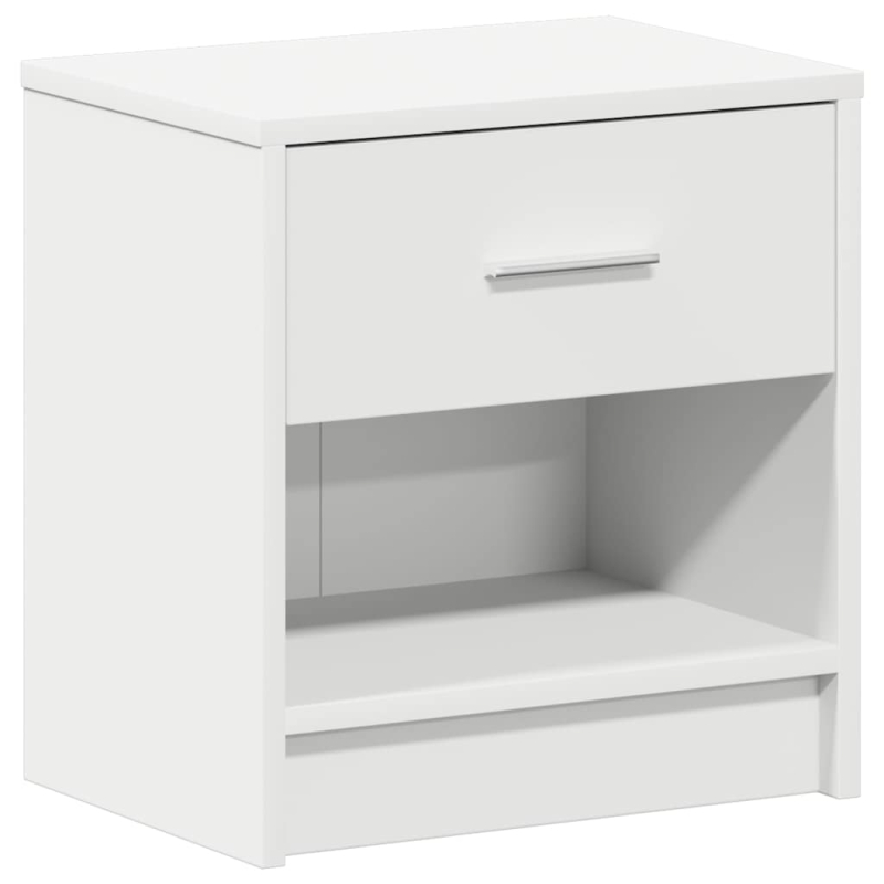 Nachttische 2 Stk. mit Schublade Weiß 39x28x41 cm
