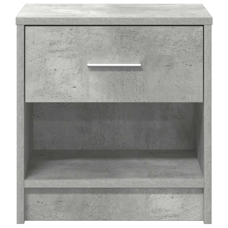 Nachttisch mit Schublade Betongrau 39x28x41 cm