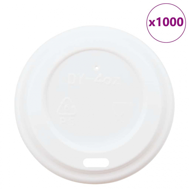 Deckel für Pappbecher Ø60 mm 4oz 1000 Stk. Weiß Kunststoff