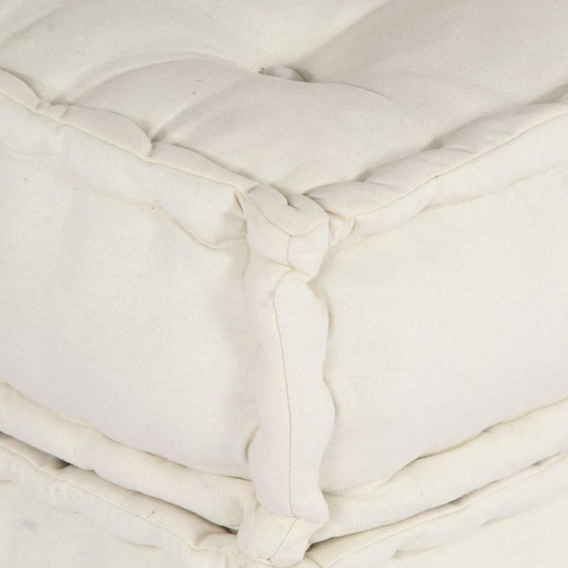 Pouf Modular Creme 70x70x36 cm Stoff
