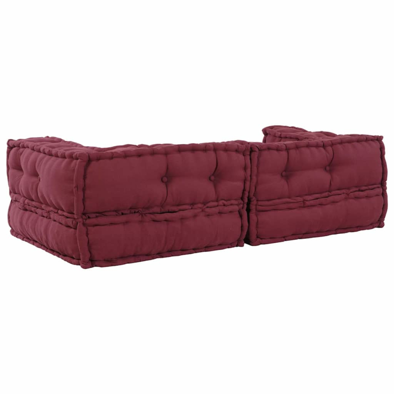 Pouf Modular Kastanienbraun 140x70x36 cm Stoff