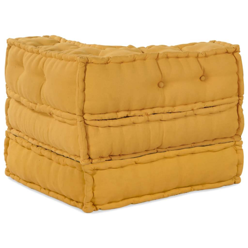 Pouf Modular Gelb 70x70x54 cm Stoff