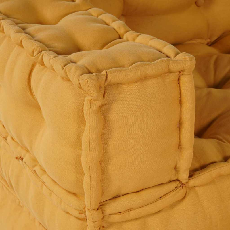 Pouf Modular Gelb 70x70x54 cm Stoff