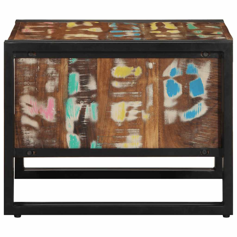 Couchtisch Mehrfarbig 50x50x38 cm Altholz Massivholz