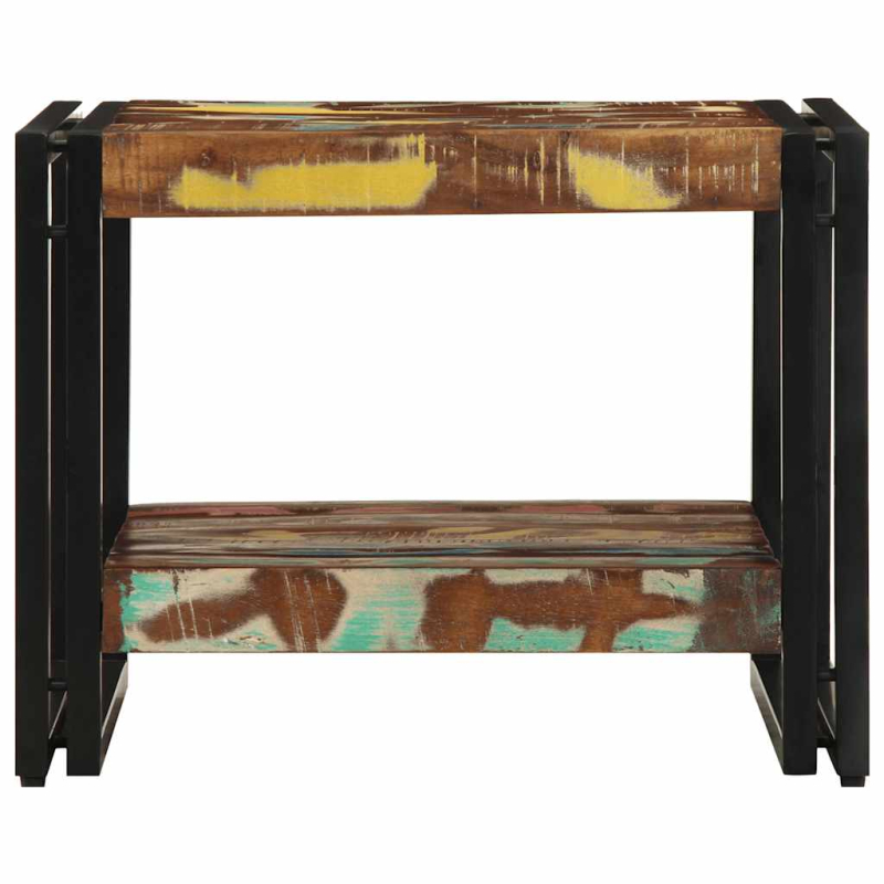 Couchtisch Mehrfarbig 50x50x38 cm Altholz Massivholz