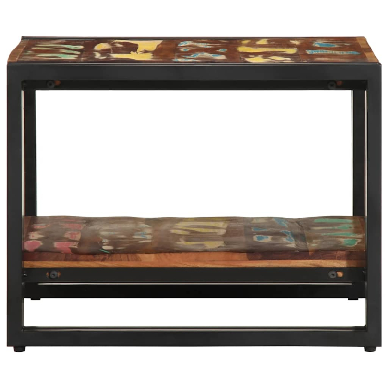 Couchtisch Mehrfarbig 50x50x38 cm Altholz Massivholz