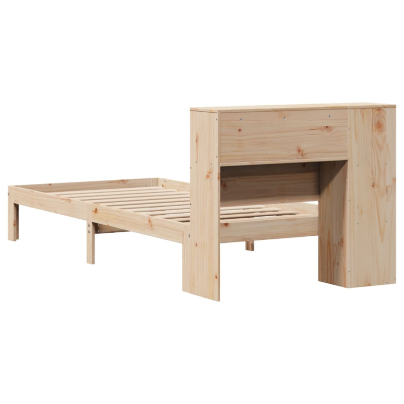 Massivholzbett mit Regal ohne Matratze 90x200 cm Kiefer