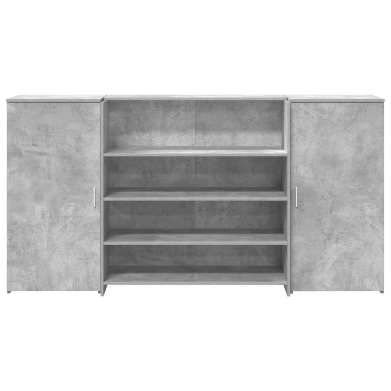 Empfangstheke Betongrau 200x50x103,5 cm Holzwerkstoff