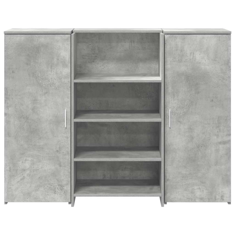 Empfangstheke Betongrau 135x50x103,5 cm Holzwerkstoff