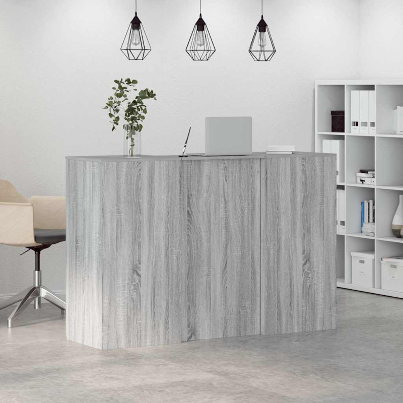 Empfangstheke Grau Sonoma 155x50x103,5 cm Holzwerkstoff