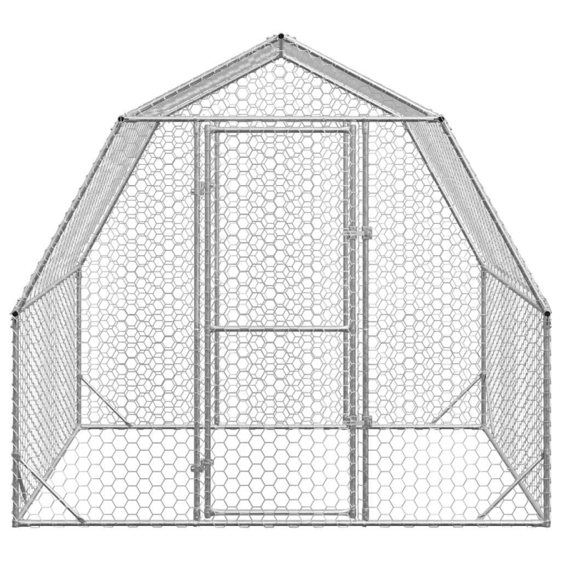 Hühnerstall 2,5x2x2,25 m Verzinkter Stahl