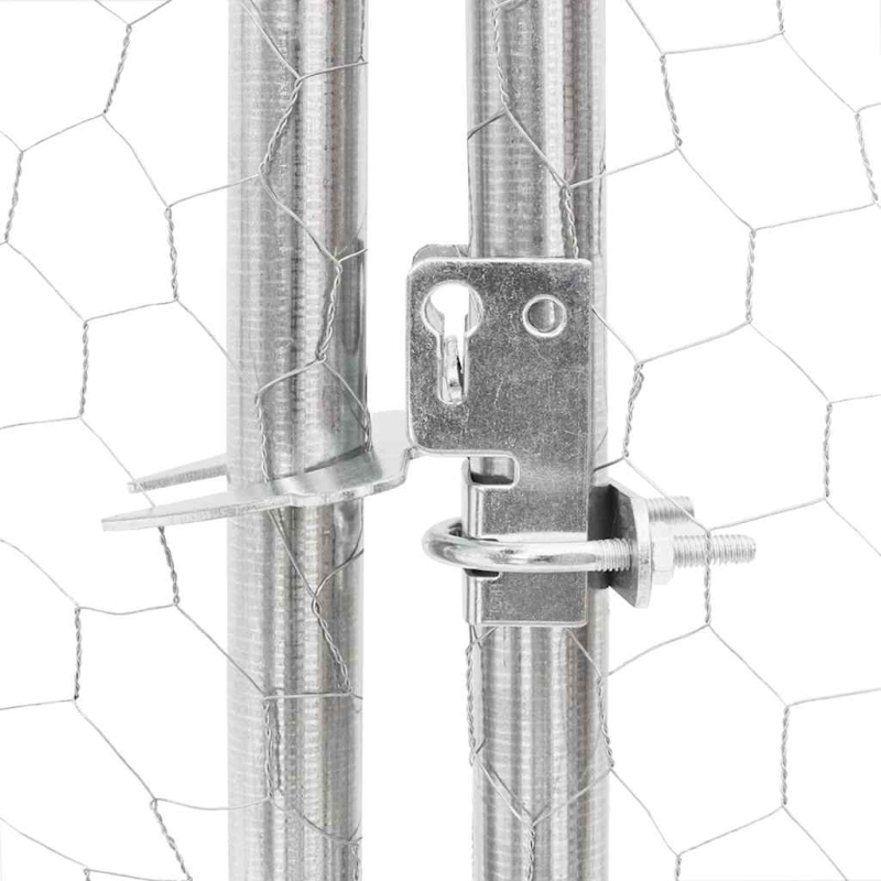 Hühnerstall mit Dach 2,5x2x2,25 m Verzinkter Stahl