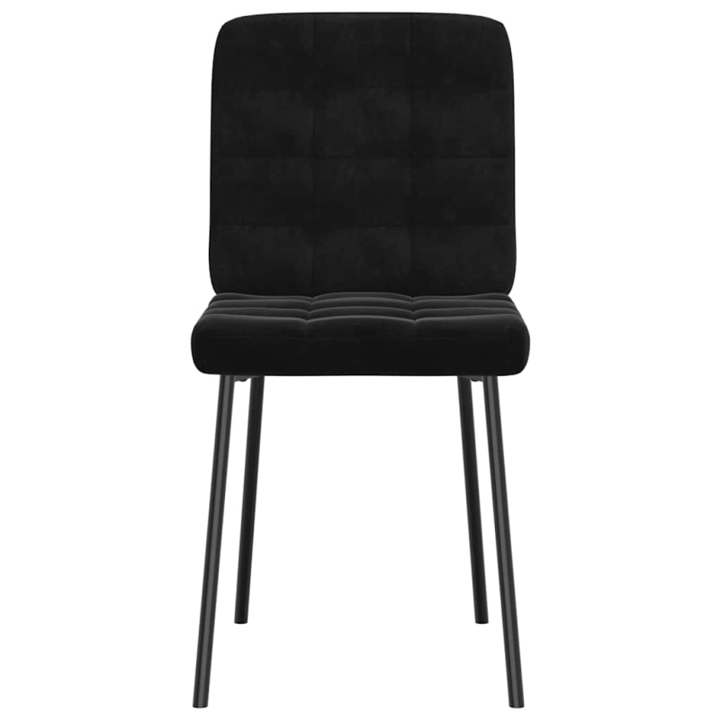 Esszimmerstühle 2 Stk. Schwarz Samt